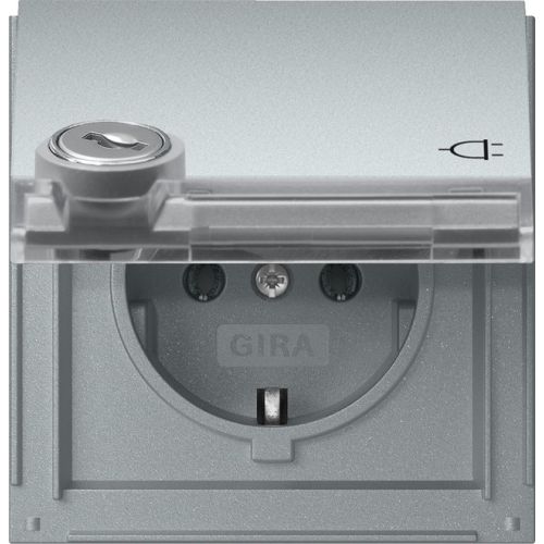 Bild: Gira Steckdose KD TX-44 Alu Schloss gleich 456965