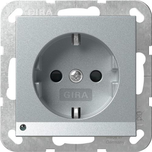 Bild: Gira Steckdose LED-Leuchte Alu 417026