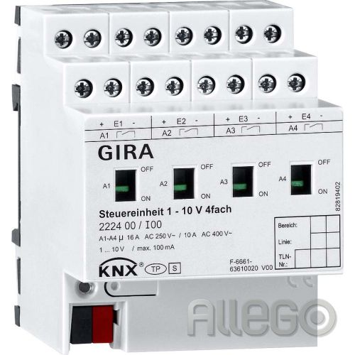 Bild: Gira Steuereinheit 1-10V 4fach Hand KNX 222400