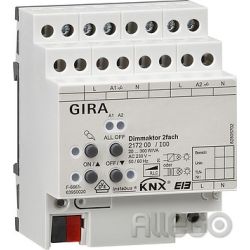 Gira Universal-Dimmaktor 2f. 2x300W KNX/EIB REG 217200