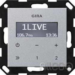 Gira UP-Radio RDS o. Lautsprecher Alu 228426