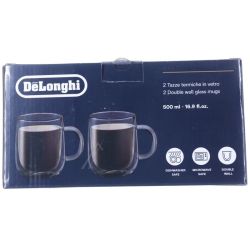 Glasbecher-Set für DeLonghi Kaffeemaschine AS00006566 500ml, 2 Stück