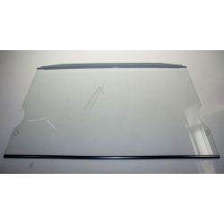 Glasplatte für Kühlschrank Liebherr 727243200 Vorderseite, Edelstahlleiste