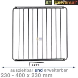 Grillrost 230-400mm 230mm tief ausziehbar erweiterbar universal für Backofen