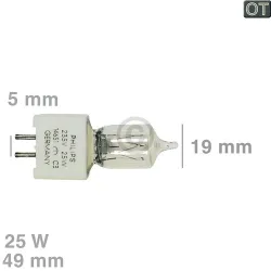 Halogenlampe 25W 235V Siemens 00069483 für Backofen Herd