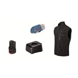 Heat+Jacket GHV 12+18V Kit Größe 3XL (schwarz, inkl. Ladegerät GAL 12V-20 Profes