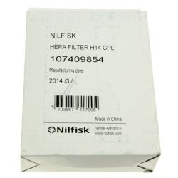 HEPA-Filter H14 für Nilfisk Staubsauger 107409854 Elite-Serie hochwertige Filtra