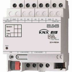 Jung EIB-Analogeingang 4fach 2214REGA instabus Jung EIB-Analogeingang 4fach 2214