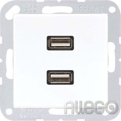 Jung Multimedia-Anschluss aws 2 x USB m.Tragrin MA A 1153 WW