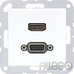 Jung Multimedia-Anschluss aws HDMI/VGA m.Tragri MA A 1173 WW