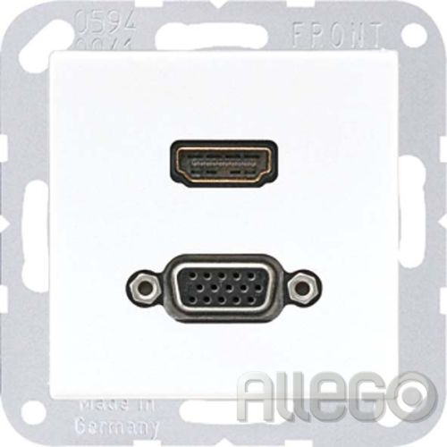 Bild: Jung Multimedia-Anschluss aws HDMI/VGA m.Tragri MA A 1173 WW