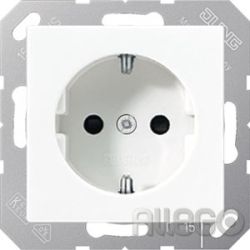 Jung SCHUKO-Steckdose 16A 250V m.Berührungss CD 5120 BFKI WW