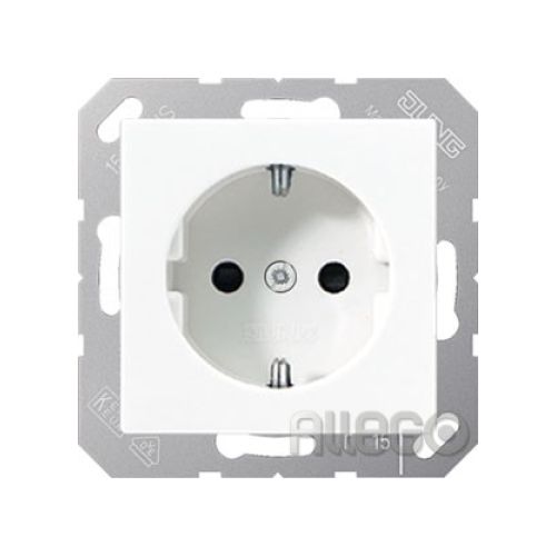 Bild: Jung SCHUKO-Steckdose 16A 250V m.Berührungss CD 5120 BFKI WW