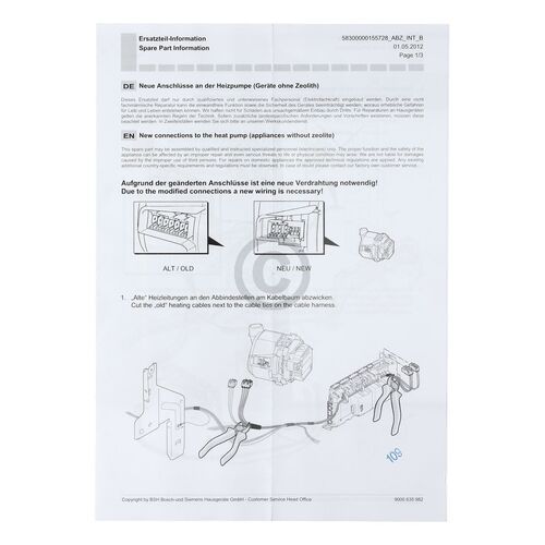 Bild: Kabelsatz für Heizpumpe 00654575 12038602