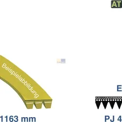 Keilrippenriemen wie Bosch 00745310 1163PJ4E elastisch für Waschmaschine