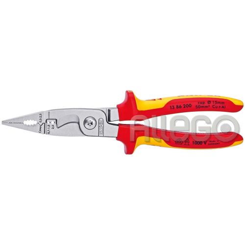 Bild: Knipex 13 86 200 13 86 200 Installationszange 200 mm VDE