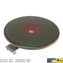 Kochplatte 220mmØ 2600W 230V EGO 18.22463.018 1222463018