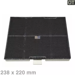 Kohlefilter 238x220mm Bosch 00744075 für Dunstabzugshaube Bosch, Neff, Siemens