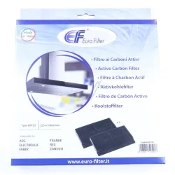 Kohlefilter EFF55 für Dunstabzugshaube Eurofilter 2 Stück 225x155x20 mm