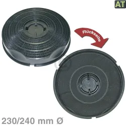 Kohlefilter Type30 Whirlpool 484000008609 240mmØ für Dunstabzugshaube