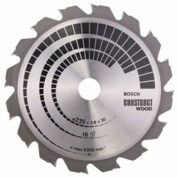 Kreissägeblatt Construct Wood, Ø 235mm, 16Z (Bohrung 30mm, für Handkreissägen)