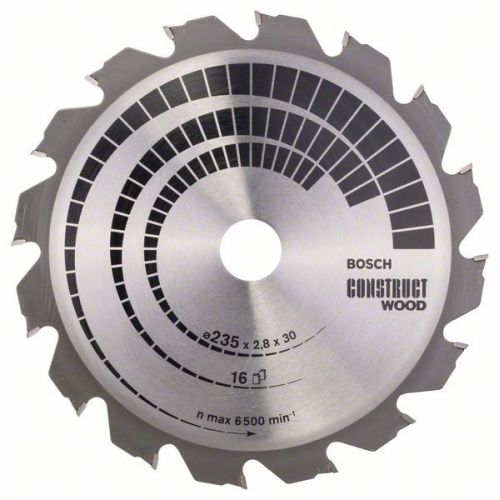 Bild: Kreissägeblatt Construct Wood, Ø 235mm, 16Z (Bohrung 30mm, für Handkreissägen)