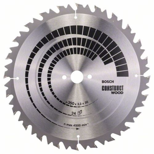 Bild: Kreissägeblatt Construct Wood, Ø 350mm, 24Z (Bohrung 30mm, für Tischkreissägen)