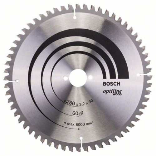 Bild: Kreissägeblatt Optiline Wood, Ø 250mm, 60Z (Bohrung 30mm, für Kapp- & Gehrungssä