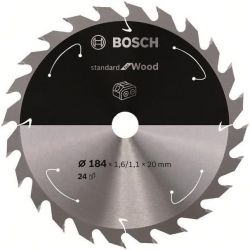 Kreissägeblatt Standard for Wood, Ø 184mm, 24Z (Bohrung 20mm, für Akku-Handkreis