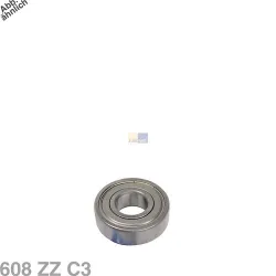 Kugellager 608ZZC3 universal 8x22x7mm für Waschmaschine Trockner 608 ZZ C3 NTN
