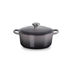 Le Creuset Bräter Signature rund  24cm, Flint