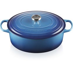 Le Creuset Bräter Signature oval 31cm, azure