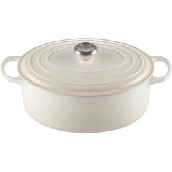 Le Creuset Bräter Signature oval 31cm, Meringue