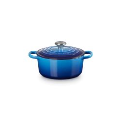 Le Creuset Bräter Signature rund 18cm, Azure