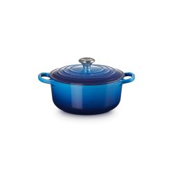 Le Creuset Bräter Signature rund 20cm, Azure