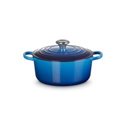 Le Creuset Bräter Signature  rund 24cm, Azure