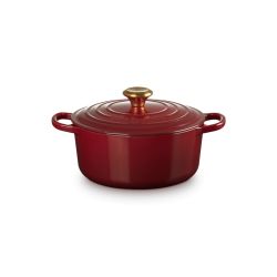 Le Creuset Bräter Signature rund 24cm, Garnet