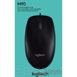 Logitech Maus M90, USB, Optisch schwarz