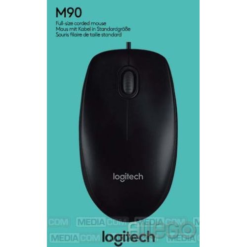 Bild: Logitech Maus M90, USB, Optisch schwarz