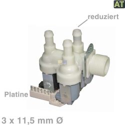 Magnetventil 3-fach 90° 11,5mmØ für Miele 4035200 für Waschmaschine Miele