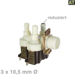 Magnetventil für Miele 1678013 dreifach 90° 10,5mmØ mit Reduzierung