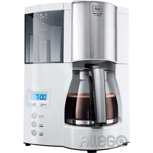 Bild: Melitta Kaffeeautomat Optima Timer 100801 wh weiss-Edelstahl