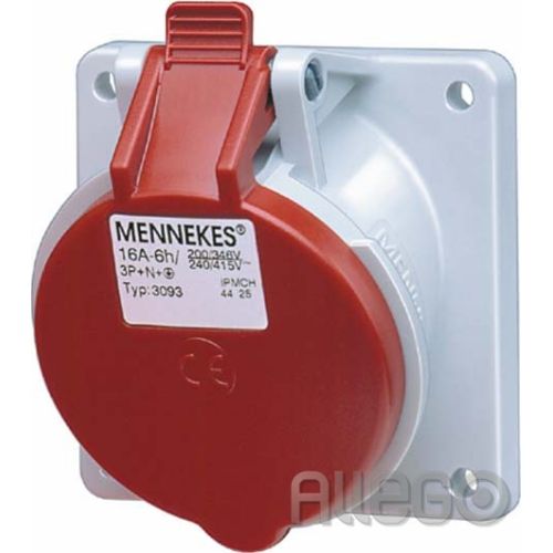 Bild: MENNEKES 3155 32A4P 6H400V AD schräg TwinCONTACT IP44