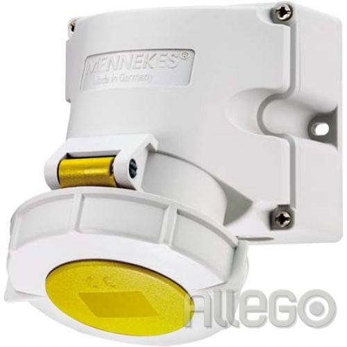 Bild: Mennekes Wanddose TwinCONTACT 9104 16A 3polig 4h 110V IP67 Mennekes Wanddose Twi