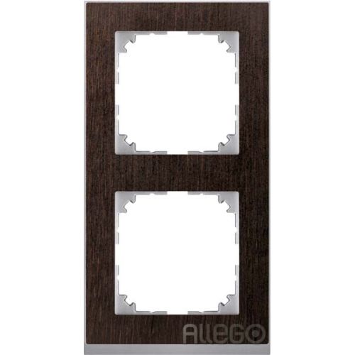 Bild: Merten Decor-Rahmen 2-fach Wenge/aluminium MEG4020-3671