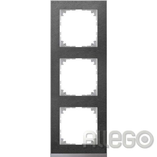 Bild: Merten Decor-Rahmen 3-fach Schiefer/aluminium MEG4030-3669