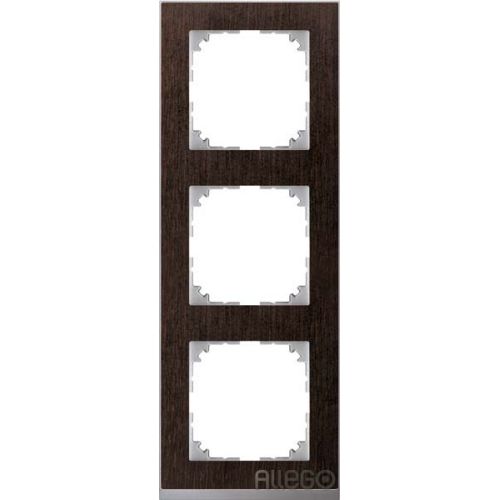 Bild: Merten MEG4030-3671 M-Pure Decor-Rahmen 3fach Wenge/alu