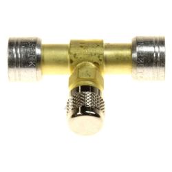 Messing-Kupplung mit Schraderventil für Kühlschrank Lokring L13000779 9,53mm