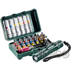 Metabo Bit-Box 29-tlg. + Mini-Flashlight 626721000