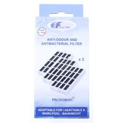 Mikrofilter für Kühlschrank Whirlpool Eurofilter WF209E 3er-Set
